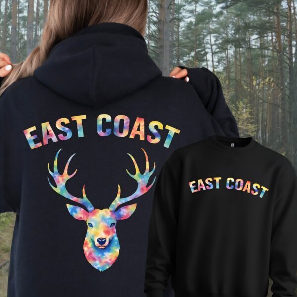 Coastal Buck Tie Dye Comfort Sweatshirt