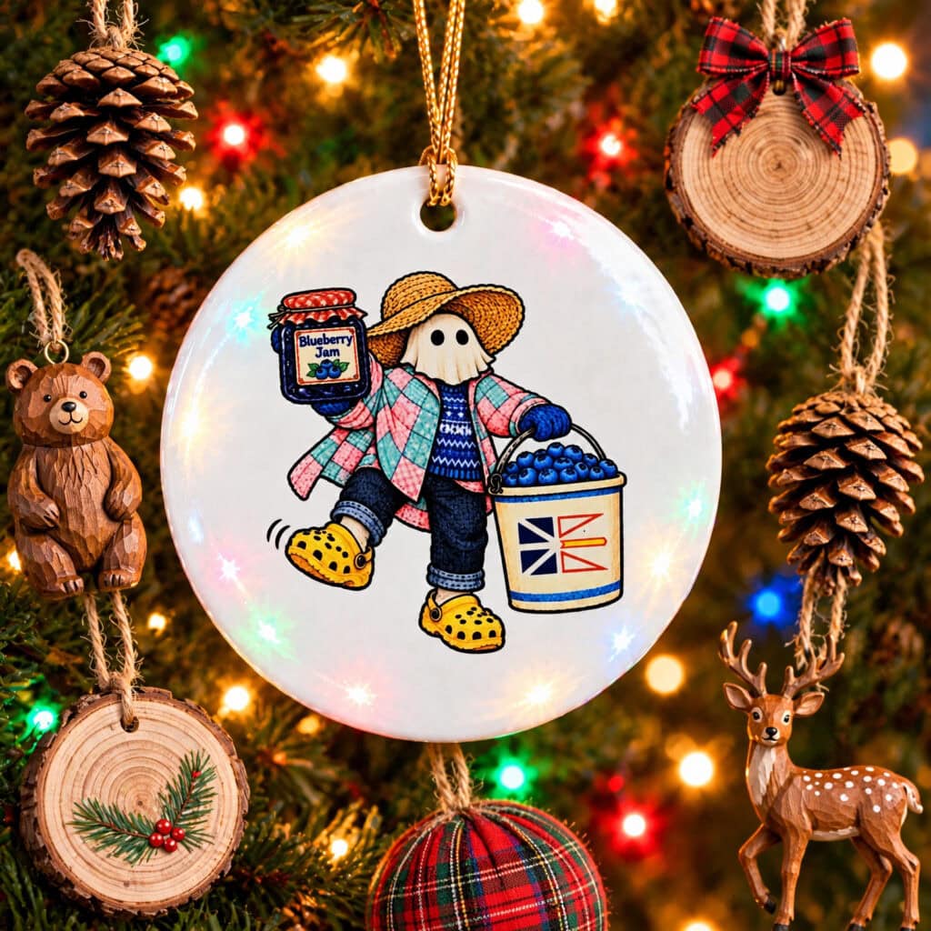 Blueberry Mummer Ceramic Ornament