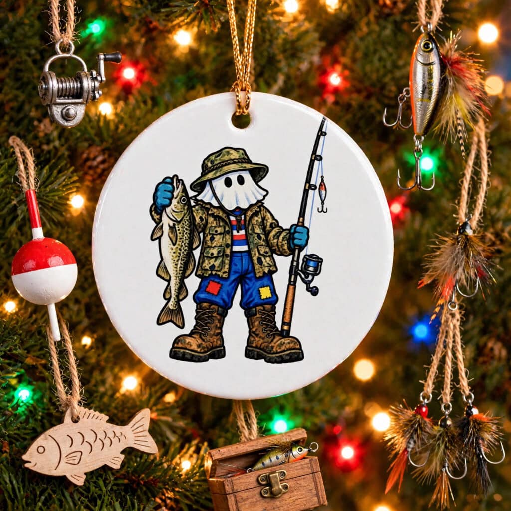 Mummer Fisherman Ceramic Ornament