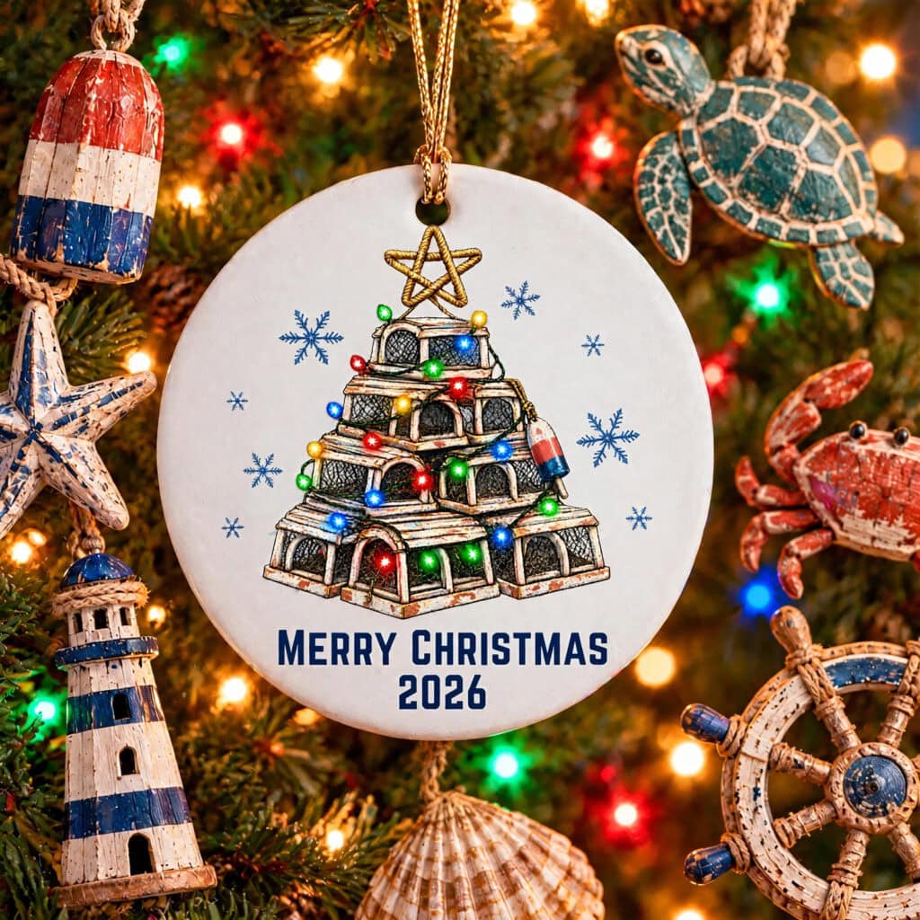 Ceramic Lobster Pot tree Christmas Ornaments