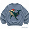Christmas Whale Softstyle Comfort Crewneck