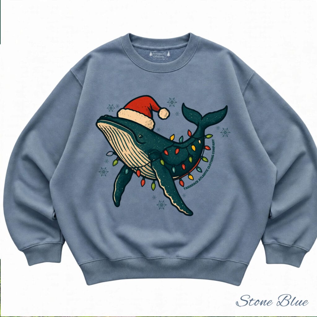 Christmas Whale Softstyle Comfort Crewneck