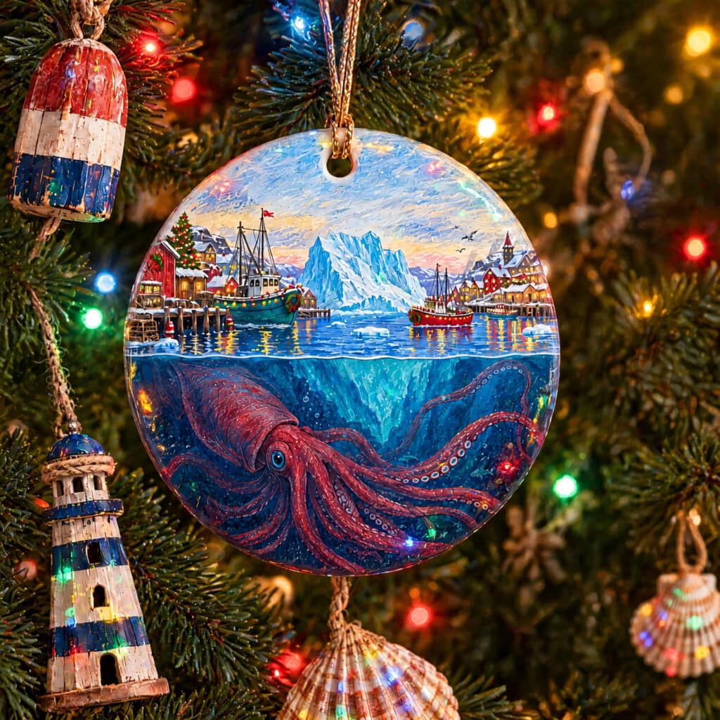 Giant Squid Newfoundland Ornament