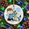 Labrador Cartoon Christmas Ornament